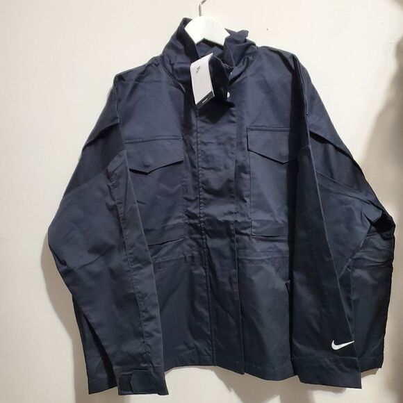 Nike Womens Sz M Sportswear Essentials M65 Jacket Over Size Black DD5985-010 NWT - Picture 1 of 13